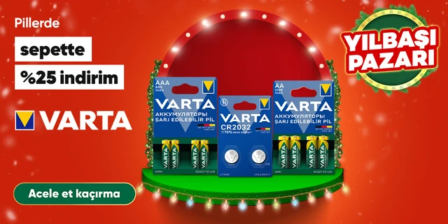 Varta pillerde sepette %25 indirim