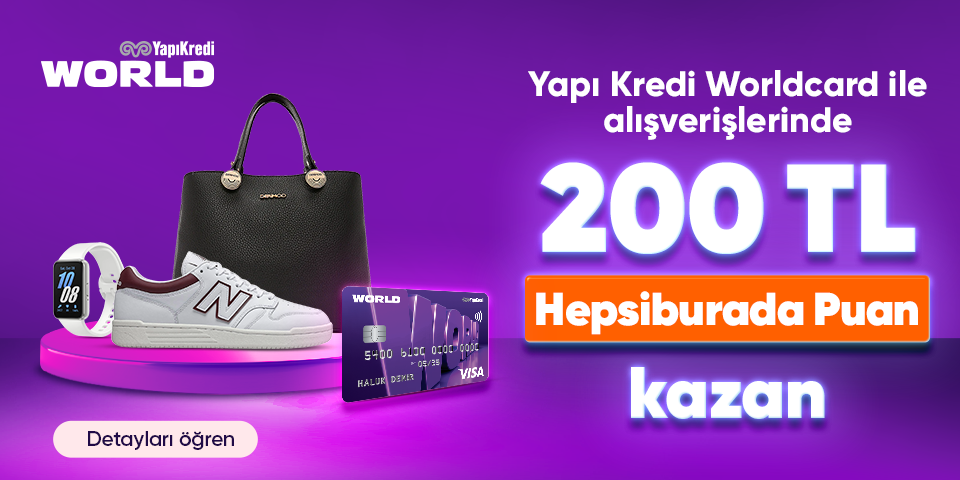 Yapı Kredi Worldcard ile alışverişinde 200 TL Hepsiburada Puan kazan