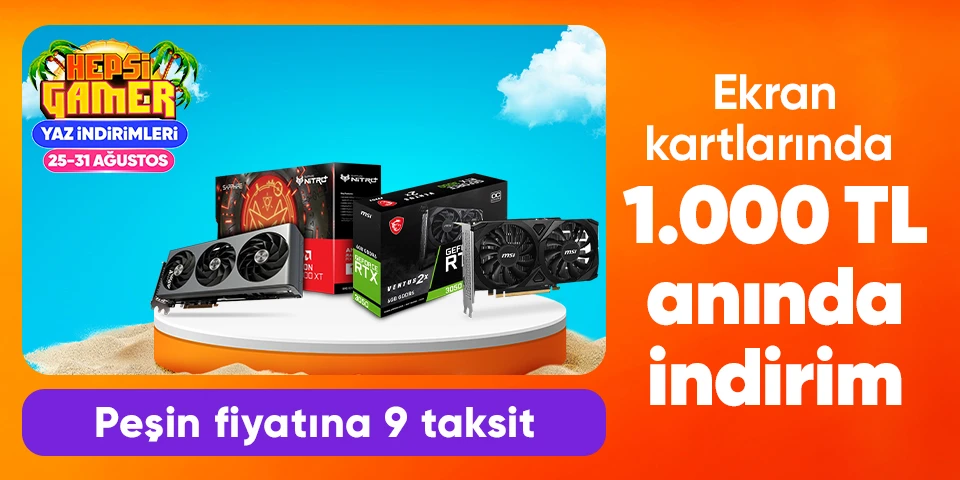 Ekran Kartlarında 1000 TL Kupon Fırsatı