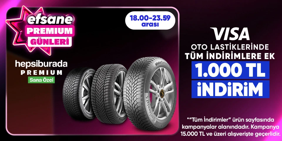 Oto Lastik Ürünlerinde 15.000 TL'ye 1.000 TL İndirim