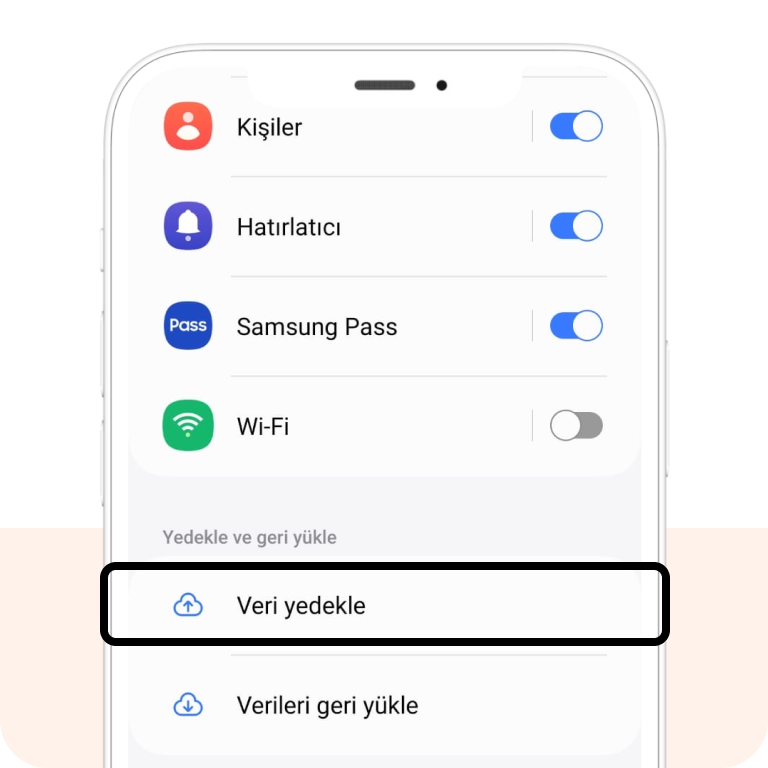 Samsung yedekleme step 2