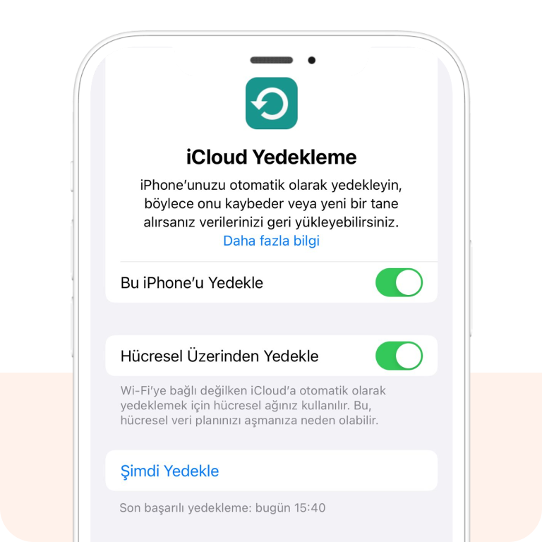 iPhone yedekleme step 5