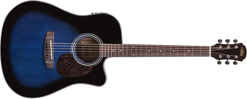 Aria ADW01CEBLS Cutaway Elektro Akustik Gitar