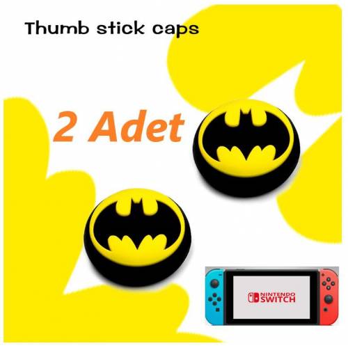 Nintendo Switch 2 ADET Batman KABARTMA DESENLİ ANALOG BAŞLIĞI- HEMEN KARGO !