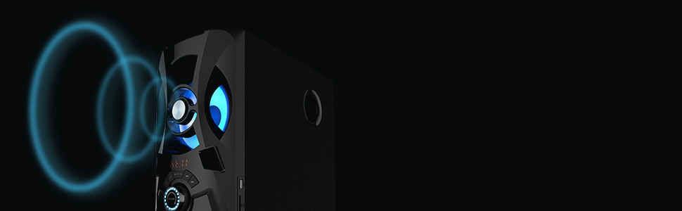 Creative SBS E2900 subwoofer with powerful rumbling bass effect