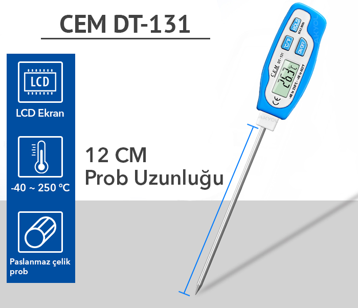 paslanmaz problu termometre