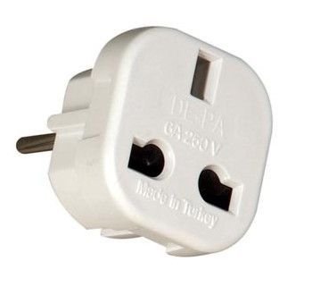  Üniversal İngiliz Çevirici Beyaz Erkek Elektrik Priz Dönüştürücü 