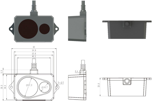 de-lidar tf02 teknik çizim