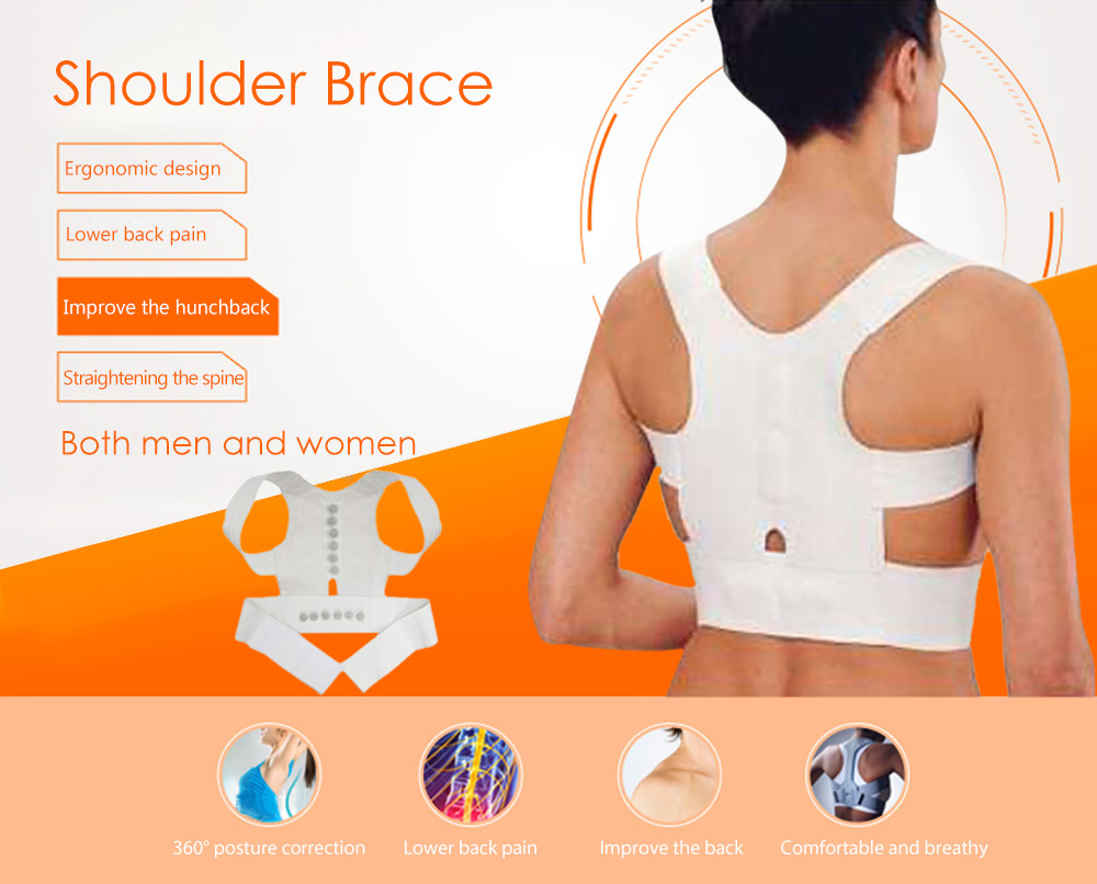 Magnetic Shoulder Brace Posture Support Corrector Back Pain Health Care