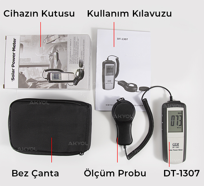 solar güneş ışık yoğunluk ölçer
