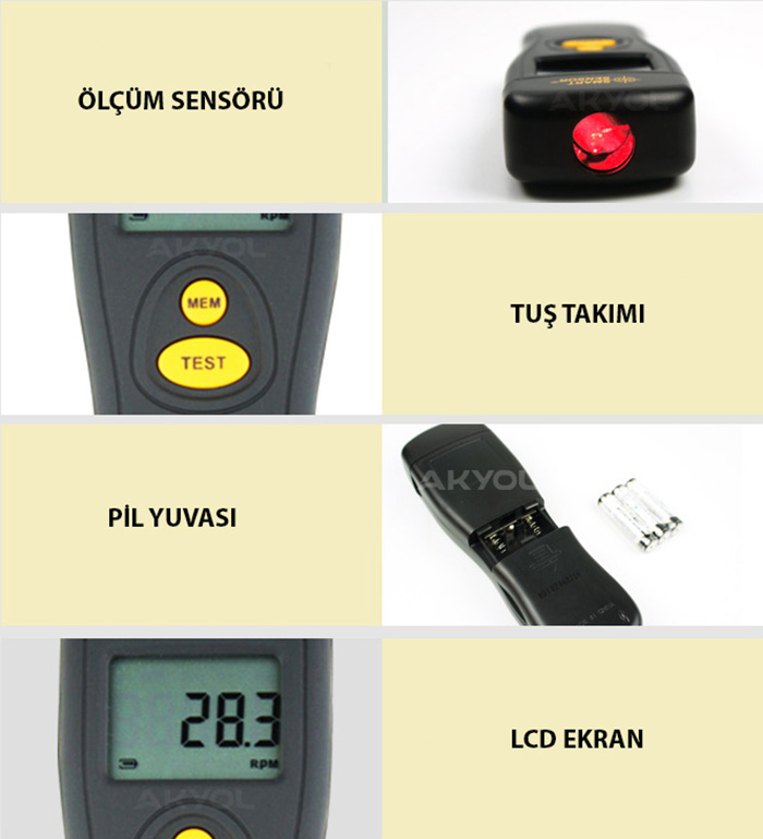 AR 926 temassız devir ölçer cihazı