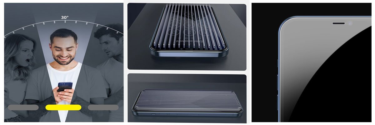 Baseus Privacy Full-Screen iPhone 12 Mini Cam Ekran Koruyucu