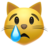 Crying Cat on Apple iOS 14.2