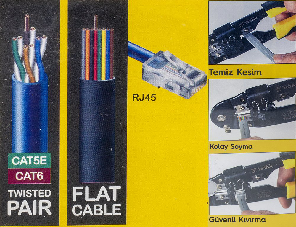 Powermaster YK-210C RJ45 Sıkma Pensesi fiyatı