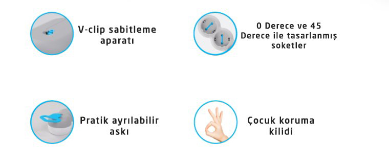 Vea VE2S3N 3'lü Çoklu Priz 2 Metre fiyatı