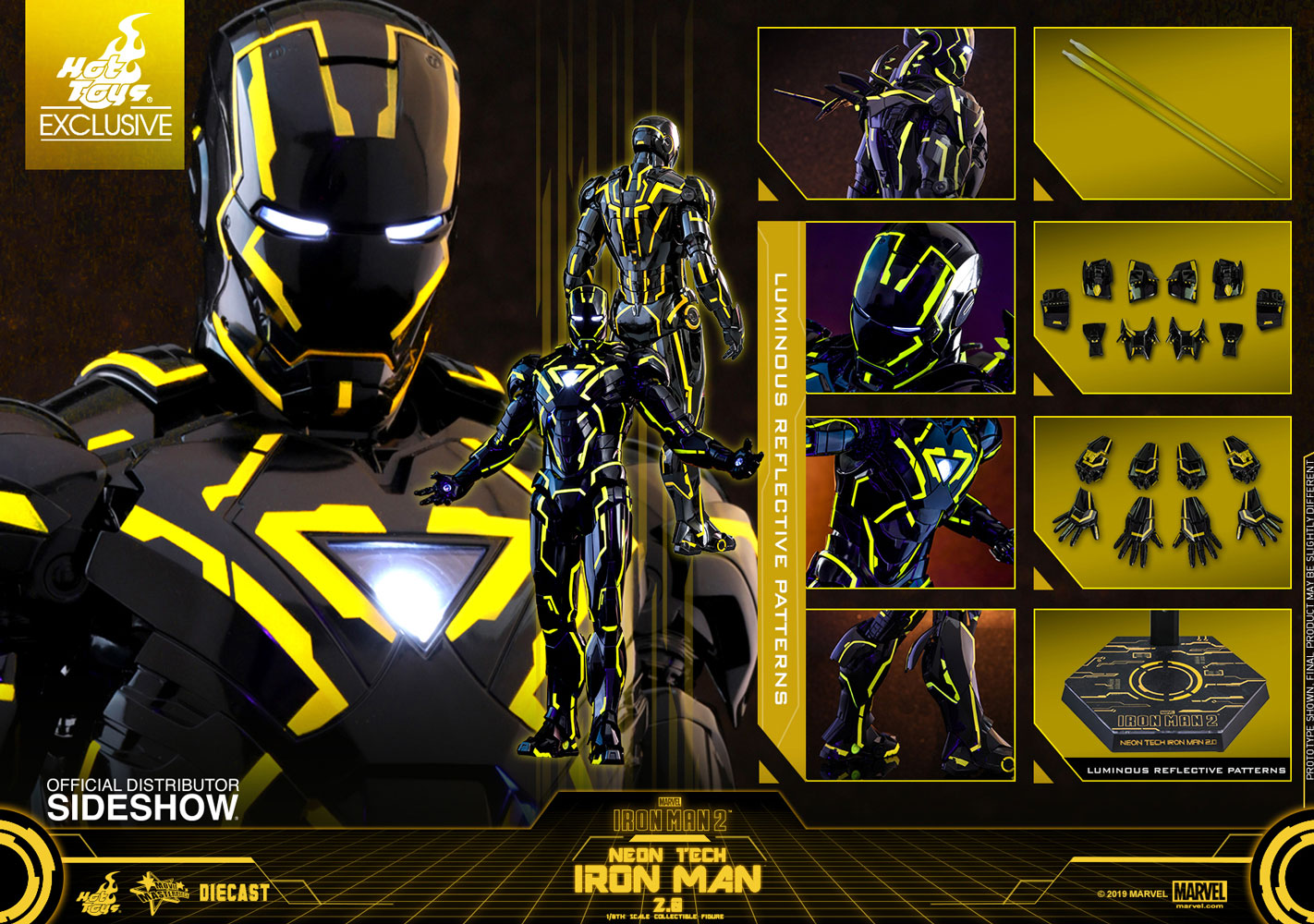 Neon tech hot sale iron man