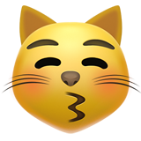 Kissing Cat on Apple iOS 14.2
