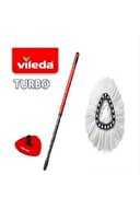 Vileda Turbo Pedallı Yedek , Turbo Sap + Üçgen Başlık + Classic Üçgen Mikrofiber Yedek Paspas