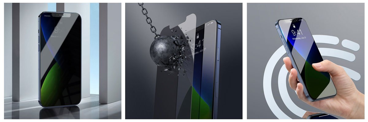 Baseus Privacy Full-Screen iPhone 12 Mini Cam Ekran Koruyucu