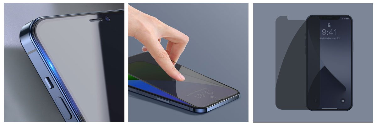 Baseus Privacy Full-Screen iPhone 12 Mini Cam Ekran Koruyucu