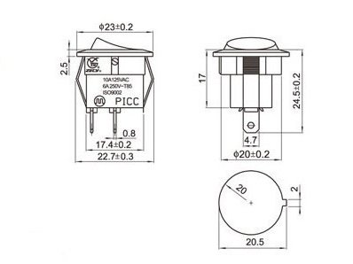 KCD1-2 Yaylı ON-OFF-ON Anahtar IC-133-2