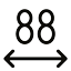 Width 88 cm