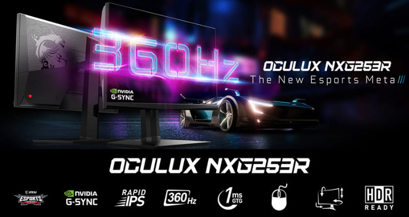 MSI Oculux NXG253R - The New Esports Meta.