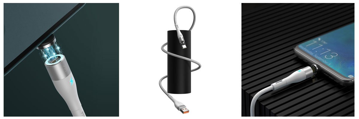 Baseus Zinc Manyetik Uçlu 3A 1 Metre Type-C Kablo