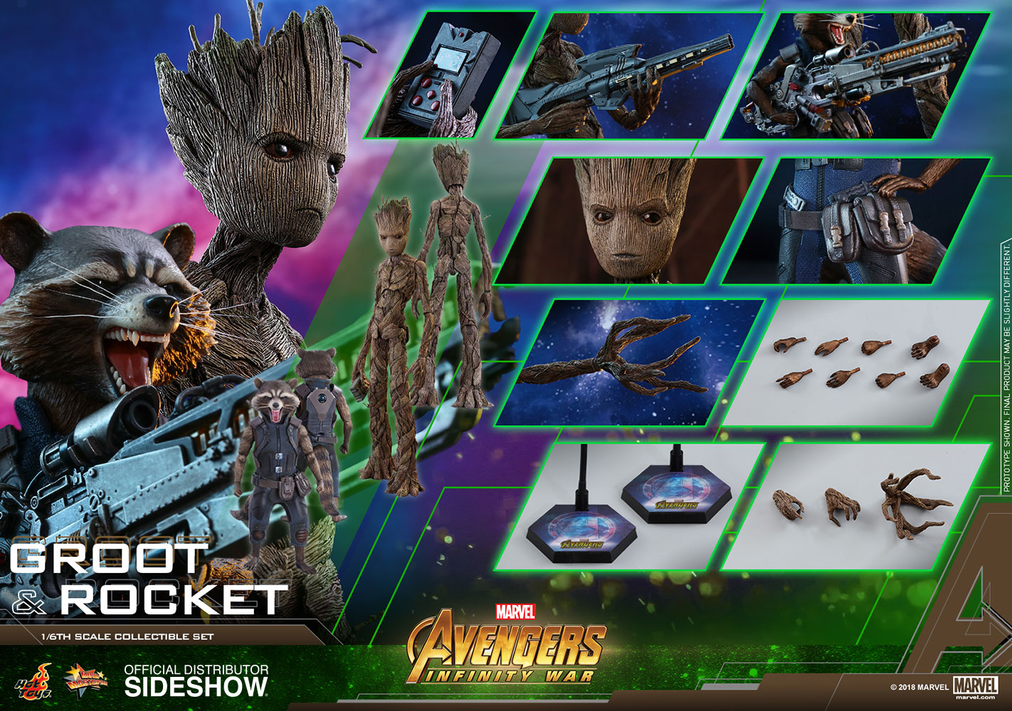 Hot toys rocket and hot sale groot