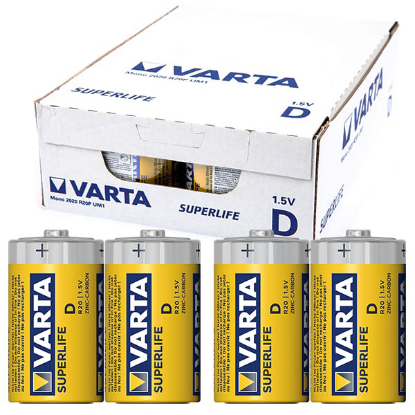 Varta Superlife Çinko Büyük D Boy Pil 24'lü Paket fiyatı