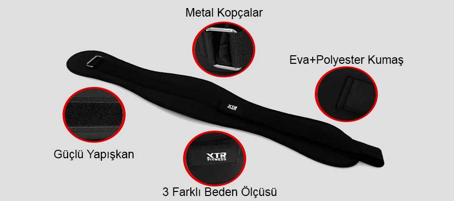 XTR Fitness Ağırlık Kemeri Siyah