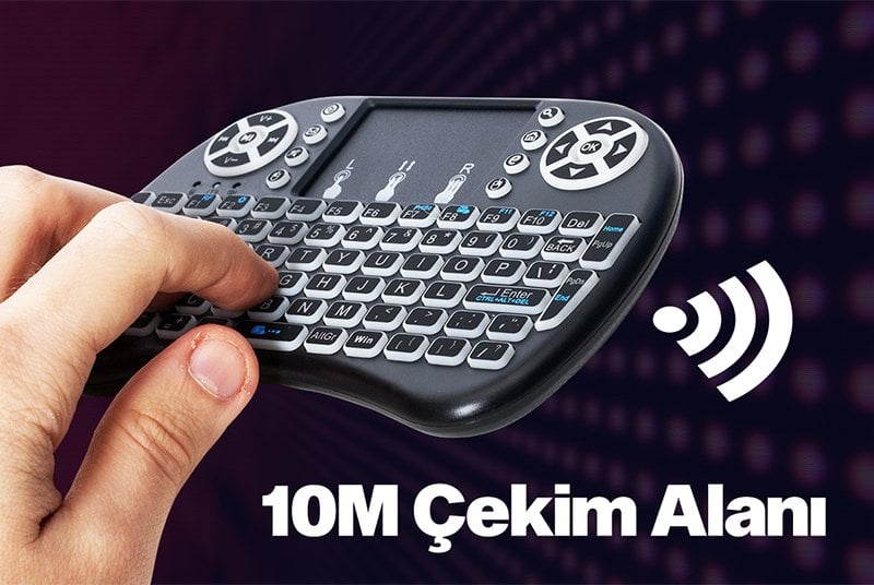 Hello HL-19485 Ledli Dokunmatik Kablosuz Mini Klavye