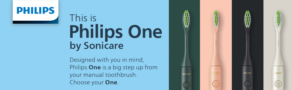 Philips One by Sonicare 2pk Brush Heads, Green BH1022/08