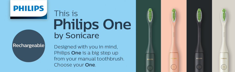 Philips One by Sonicare Rechargeable Toothbrush, Sage, HY1200/08