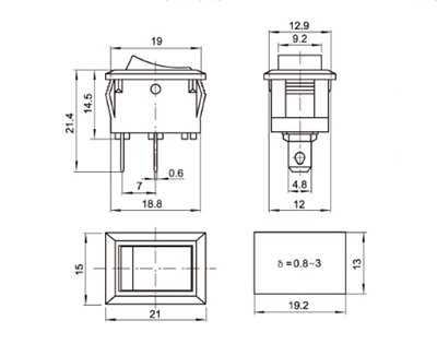 KCD1-1 Yaylı ON-OFF 3-Pin Anahtar IC-125