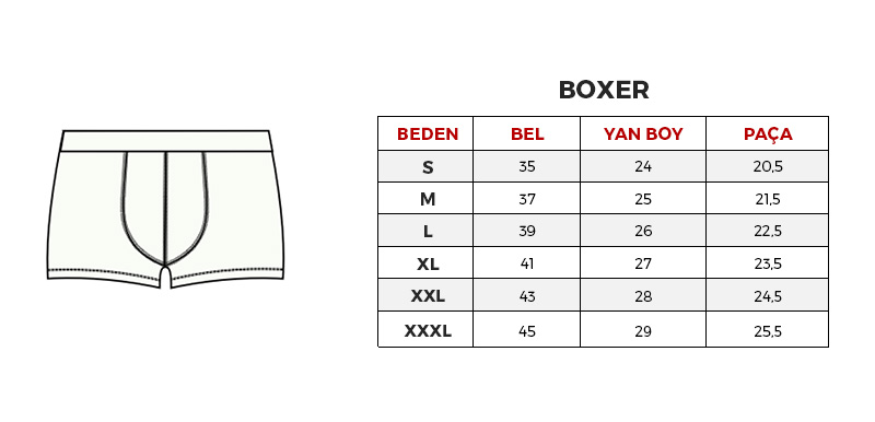 Boxer Beden Tablosu