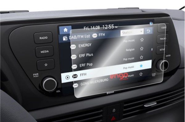 Engo Hyundai Bayon 8 inç Navigasyon Uyumlu Şeffaf Ekran Koruyucu 2021 2023