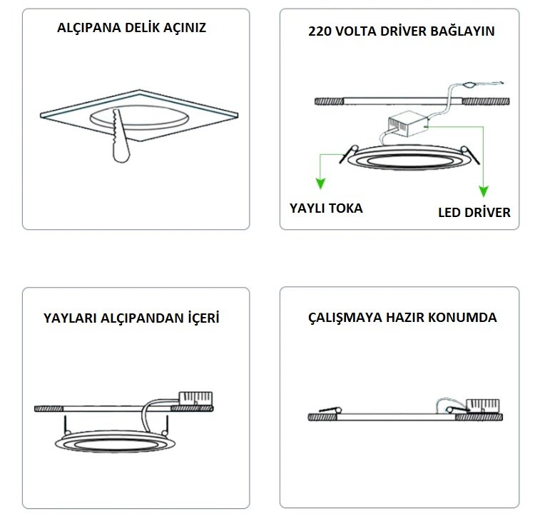 panel led alçıpana nasıl bağlantı yapılır