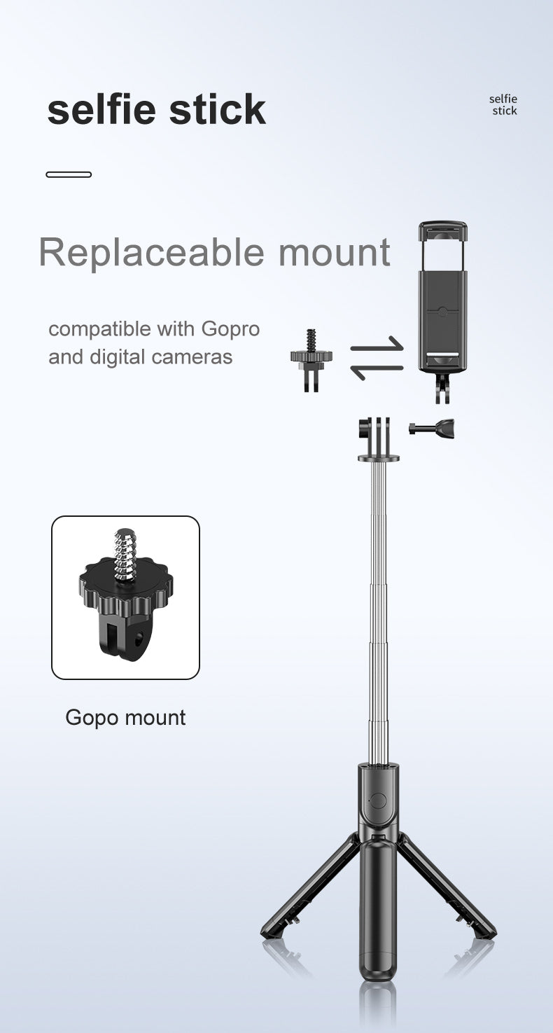 S03 Sökülebilir klips 360 Derece Dönen Kablosuz Taşınabilir Cep Telefonu İçin Selfie Çubuğu Tripod