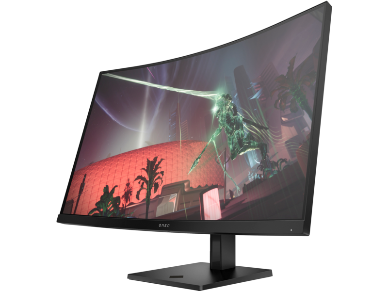 23C1 OMEN by HP 31.5-inch QHD 165Hz Curved Gaming Monitor 32 Jetblack CoreSet Scrn FrontLeft