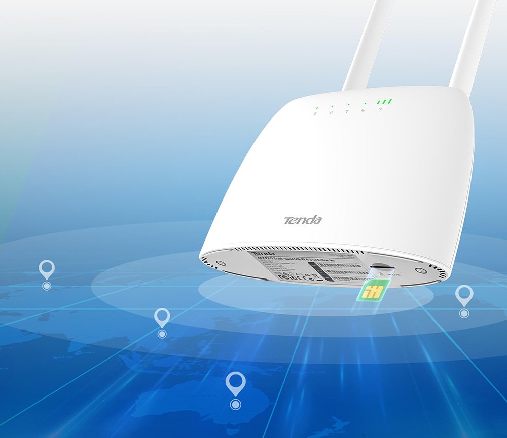 Tenda 4G07 AC1200 1200 Mbps Dual Band 4G Lte Sim Kart Girişli Router 