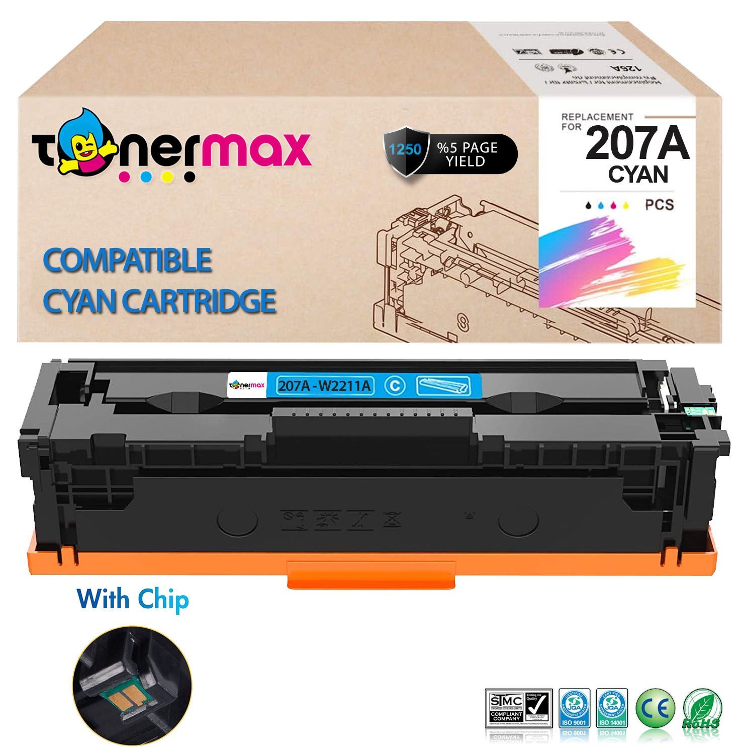 Hp 207A Muadil Toner Mavi- Çipli/ Laserjet M255 / M282 / M283