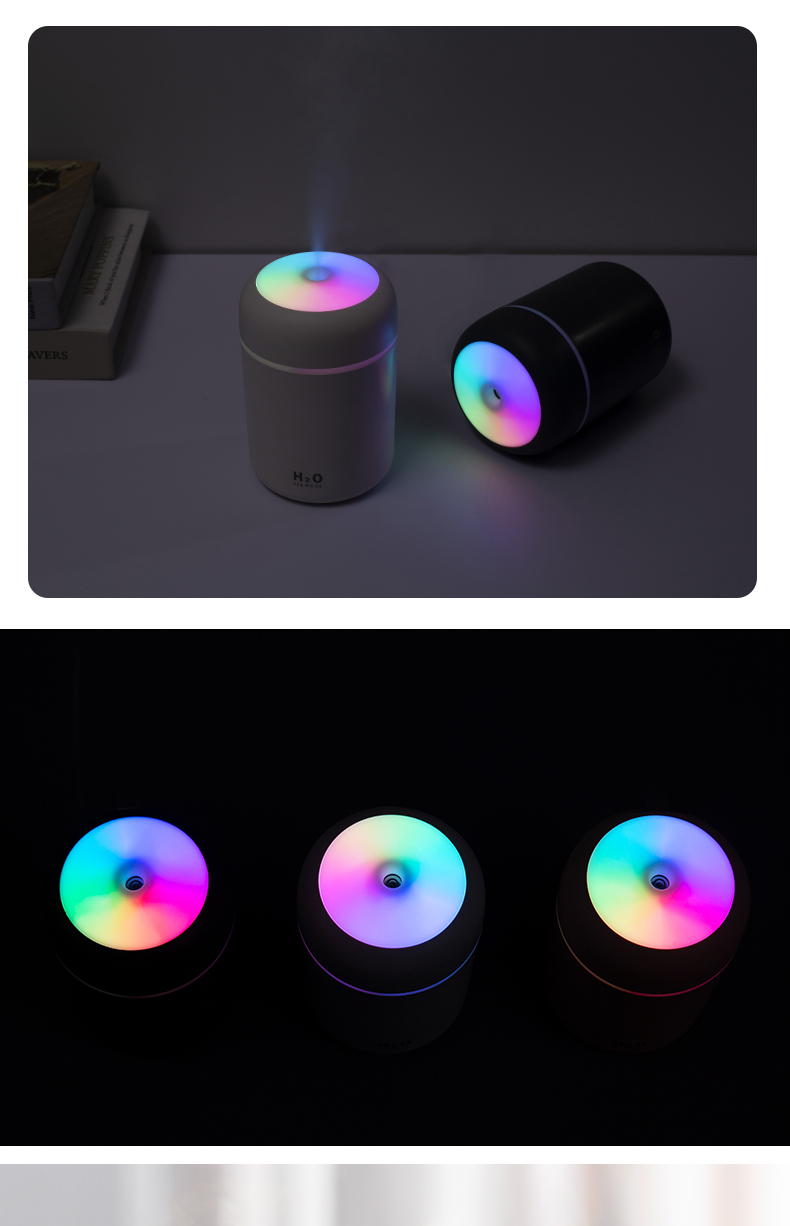 Taşınabilir 300ml nemlendirici USB ultrasonik Dazzle bardak hava difüzörü serin Mist Maker hava nemlendirici arıtma