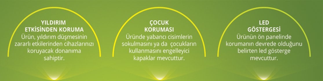 Powermaster 2 Usb Girişli 2li Akım Korumalı Priz özellikler