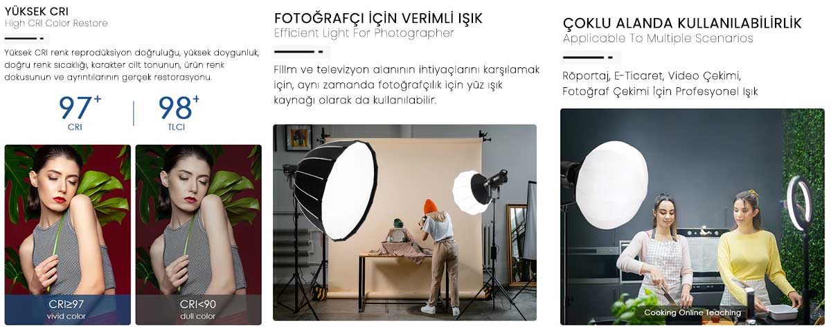 Gdx EXC-400C-II Plus Bi Color Led Video Işığı 