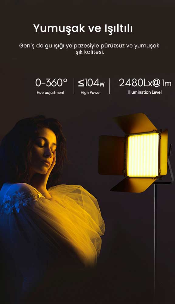 Gdx CF-1000R RGB Panel Led Video Işığı