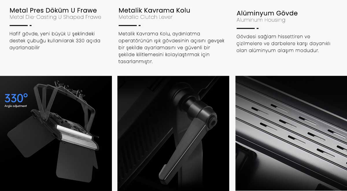 Gdx CF-1000R RGB Panel Led Video Işığı