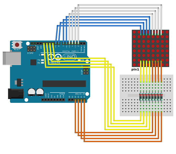 Dot Matrix Arduino Bağlantısı