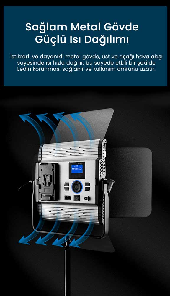 Gdx CF-1000R RGB Panel Led Video Işığı