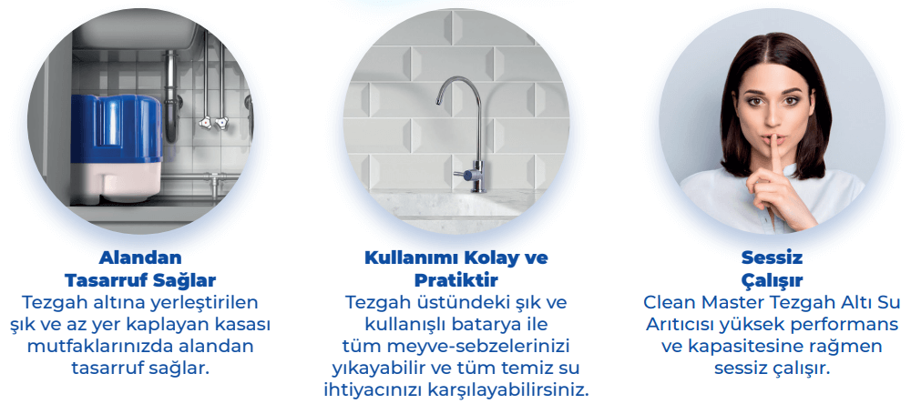 Clean Master Premium 6 Filtreli Pompalı Su Arıtma Cihazı 12 Lt